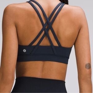 Lululemon Energy Longline Bra True Navy Medium (Tag Size 8) Cross-Back